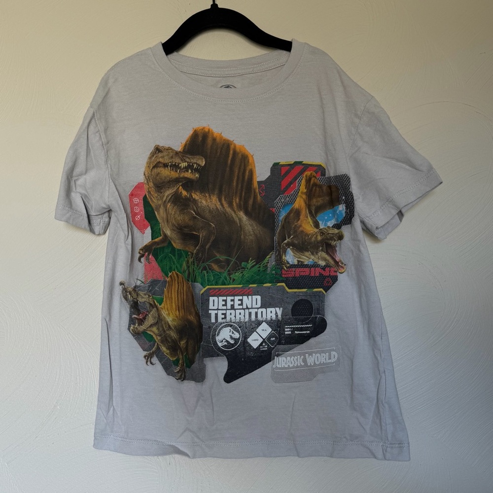 Jurassic World Rebirth Kids' Short Sleeve T-Shirt - Gray